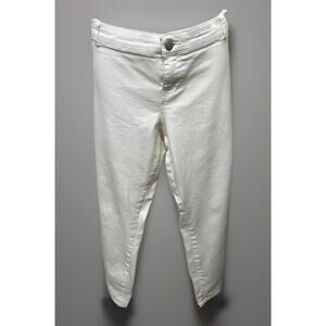 Liz Lange Maternity Women Expandable Panel Ankle Skinny Jeans Pants White XL 16